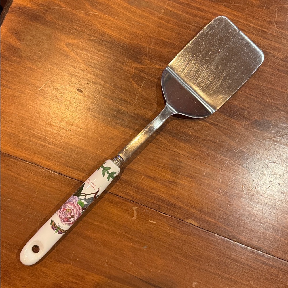 Portmeirion Stainless Steel Porcelain Handle Shrubby Peony Garden Flower 13”